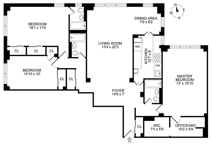 Floorplan for 140 East 56th Street, 10F