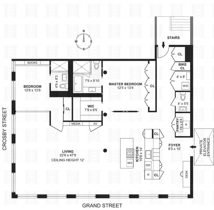 Floorplan for 138 Grand Street, 3WF