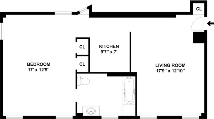 Floorplan for 562 West End Avenue, 6F