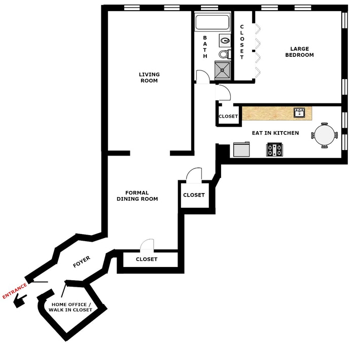 Floorplan for 85 -10 34th Ave, 224