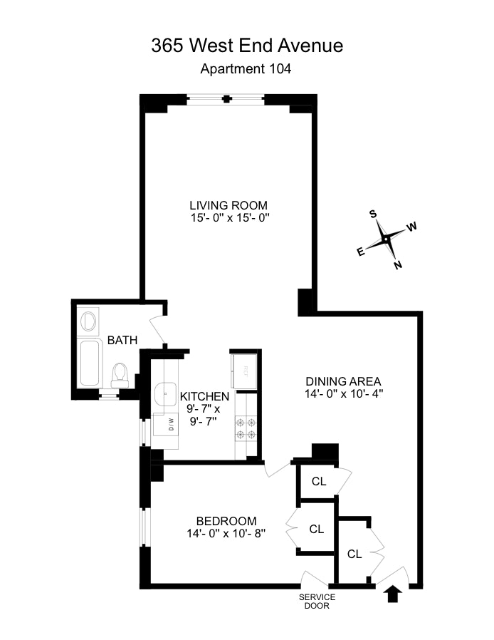 Floorplan for 365 West End Avenue, 104
