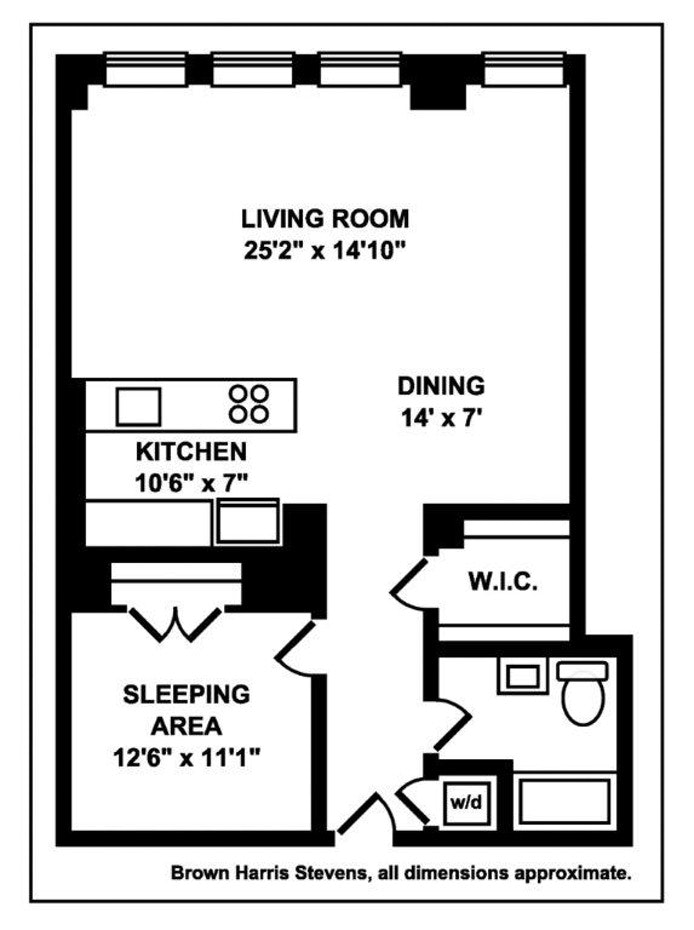 Floorplan for 420 West 25th Street, 6B