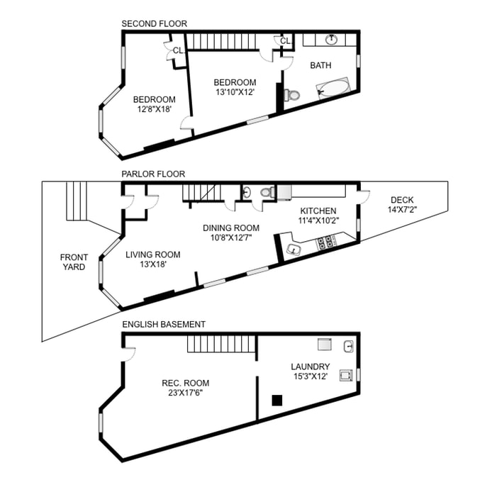 Floorplan for 67 East 3rd Street