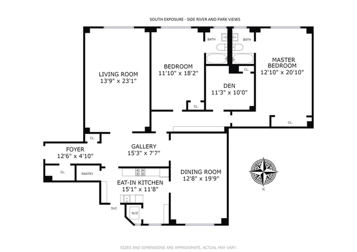 Floorplan for 50 Riverside Drive, 8C