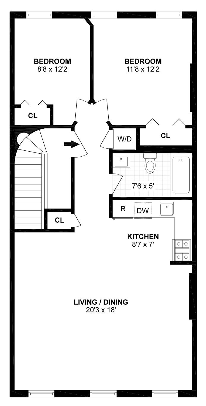 Floorplan for 244 Carlton Avenue, PH1