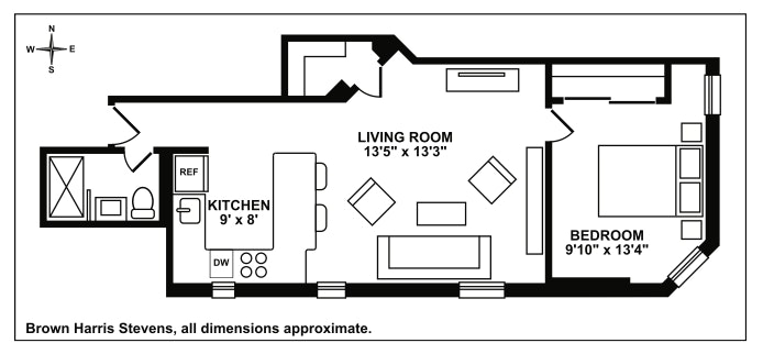 Floorplan for 360 West 21st Street, 5L