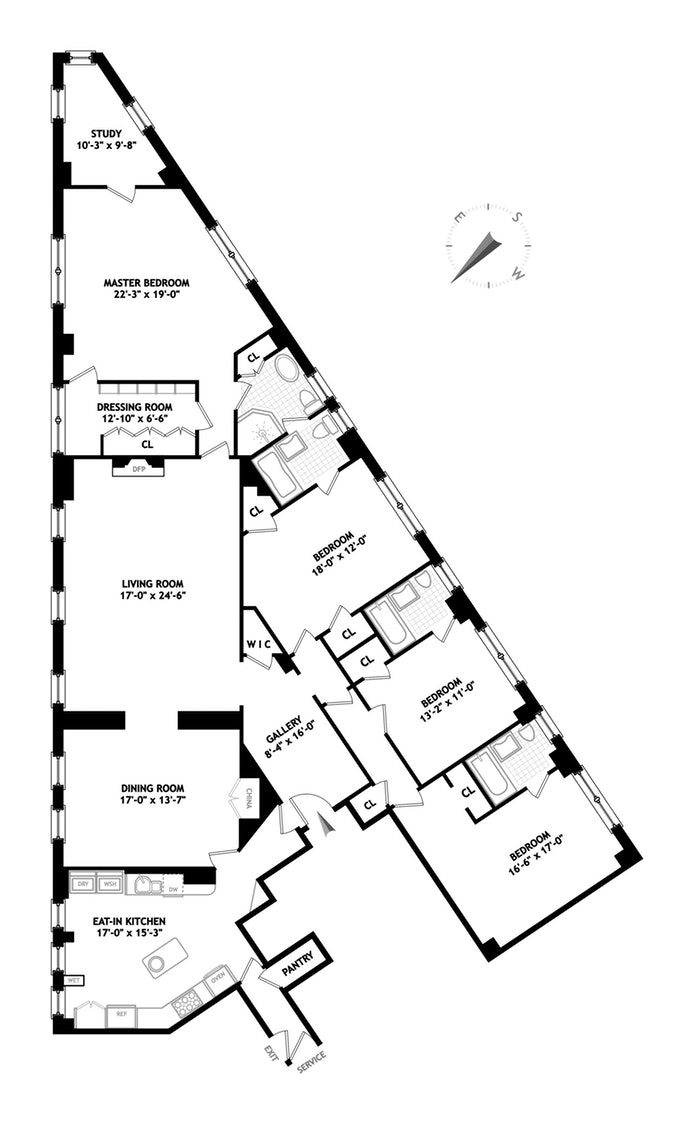 Floorplan for 47 Plaza Street West, 12C