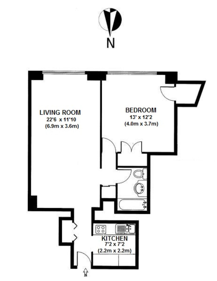 Floorplan for 20 West 64th Street, 29V