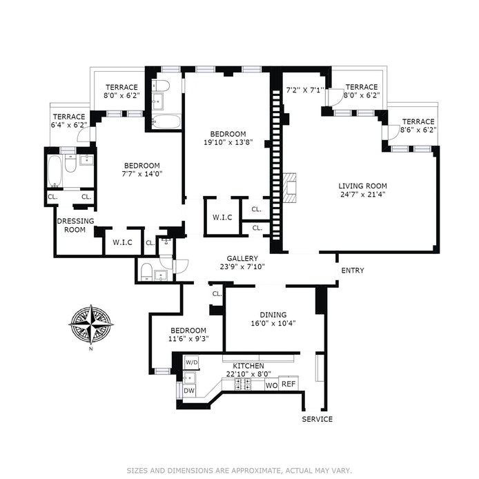 Floorplan for 1120 Park Avenue, 18B