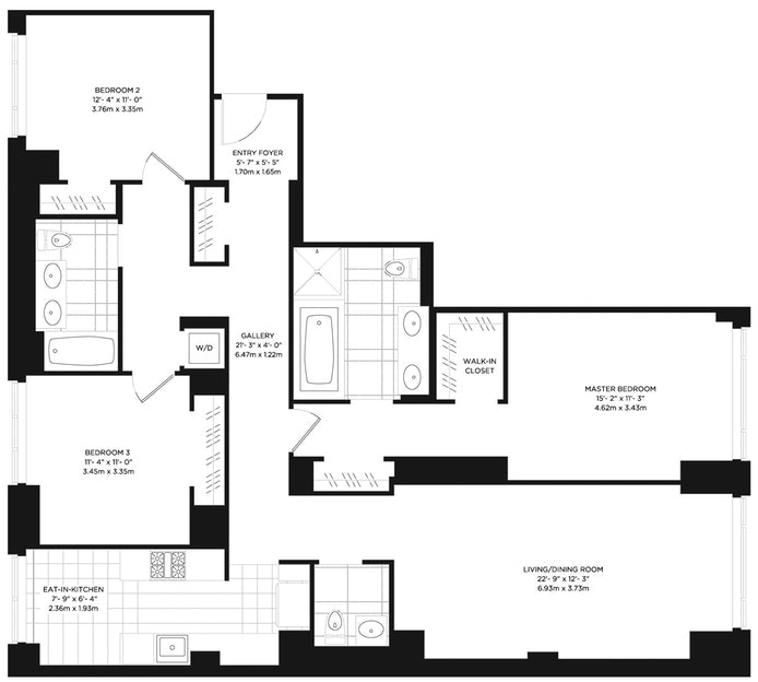 Floorplan for 205 West 76th Street, 6A