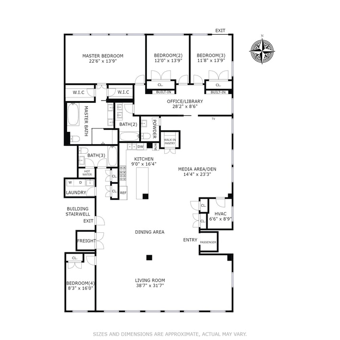 Floorplan for 17 East 16th Street, 7THFLR