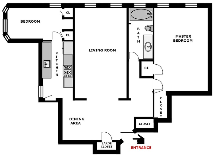 Floorplan for 85 -10 34th Ave