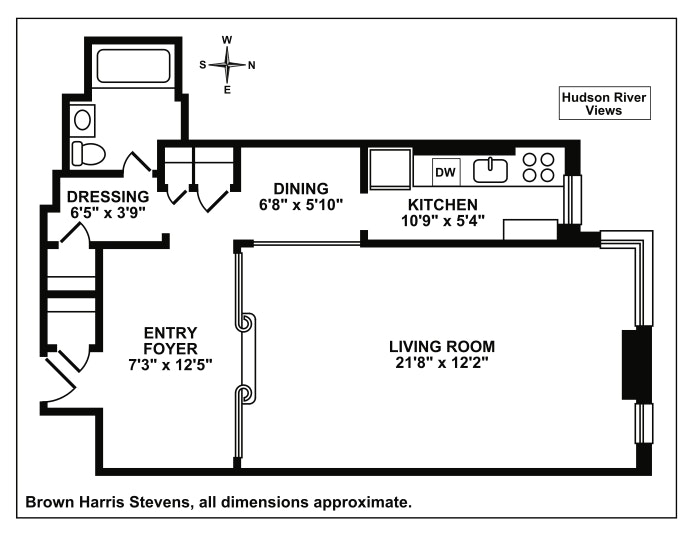 Floorplan for 320 West 76th Street, 9E