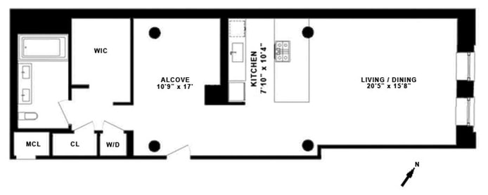 Floorplan for 250 West Street, 5K