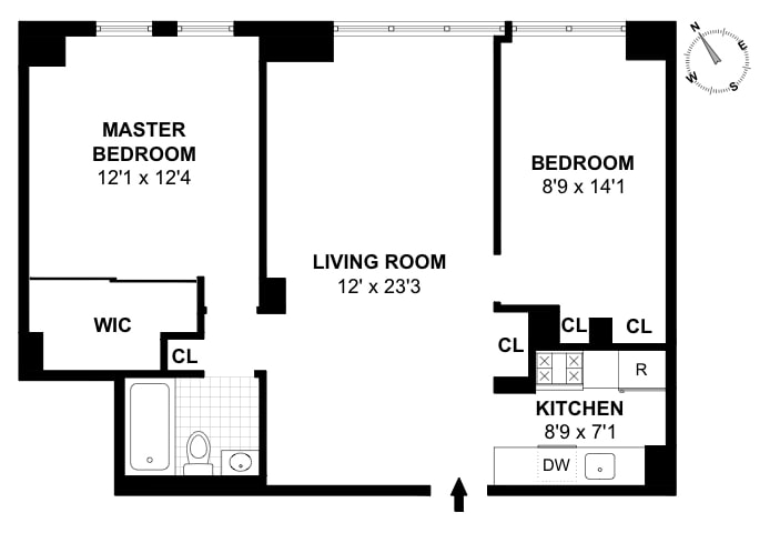 Floorplan for 420 West 23rd Street, 6C