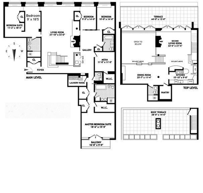 Floorplan for 129 West 20th Street, PHAB