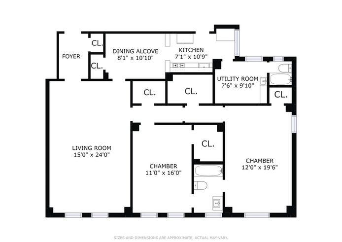 Floorplan for 435 East 57th Street, 12B