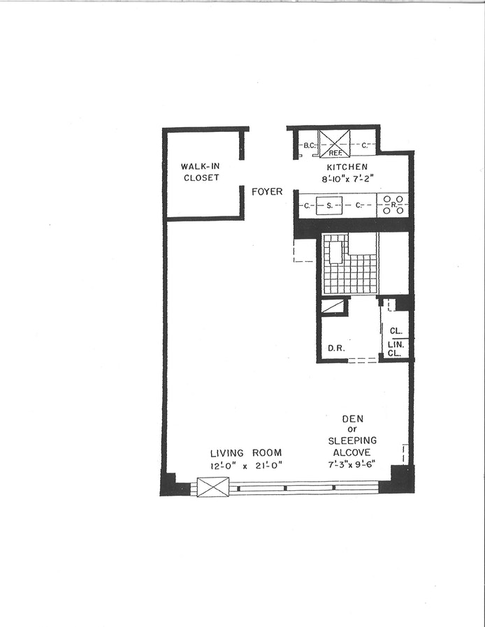 Floorplan for 205 West End Avenue, 16R