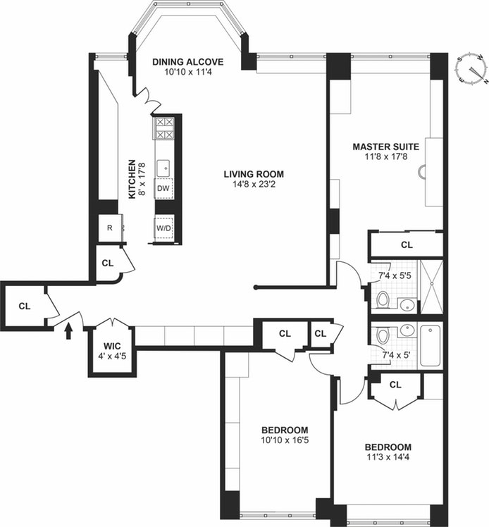 Floorplan for 155 East 76th Street, 5H