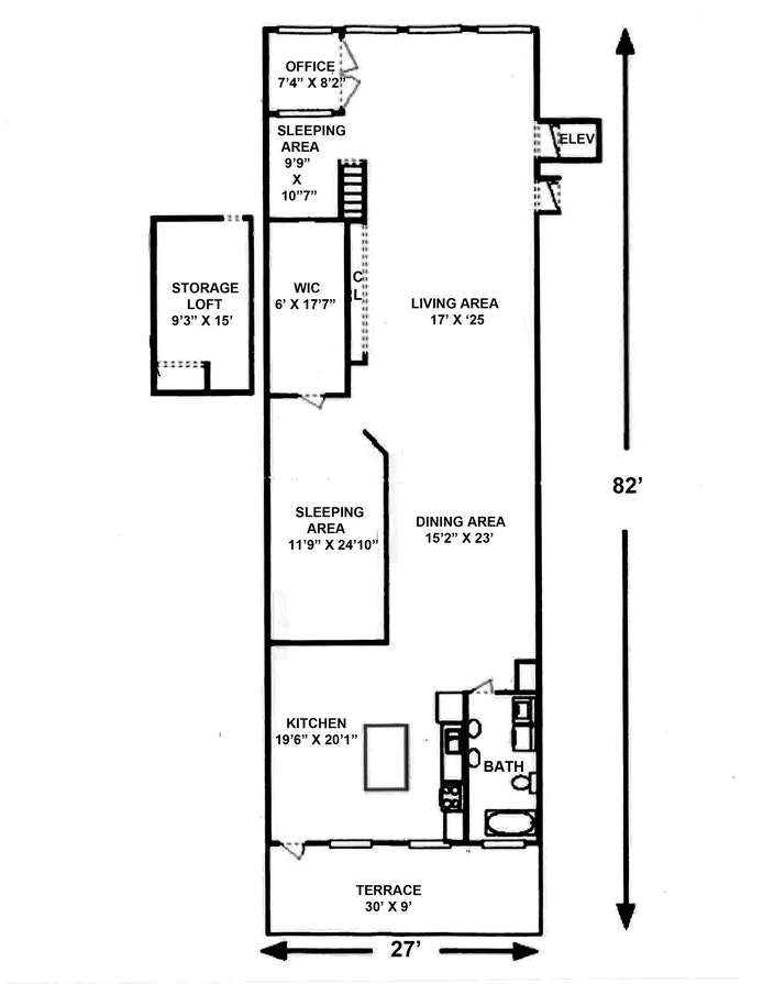 Floorplan for 39 Worth Street, 2E