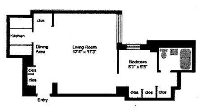 Floorplan for 159 West 53rd Street, 19A