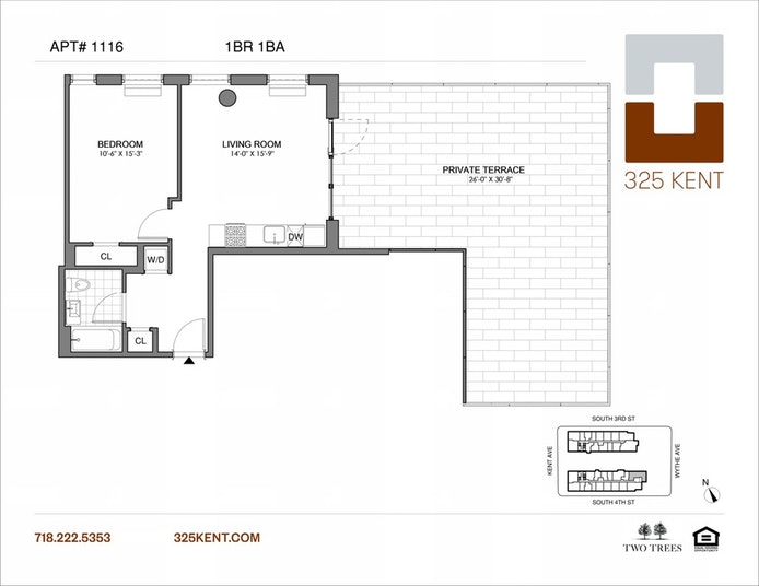 Floorplan for 325 Kent Avenue, 1116A