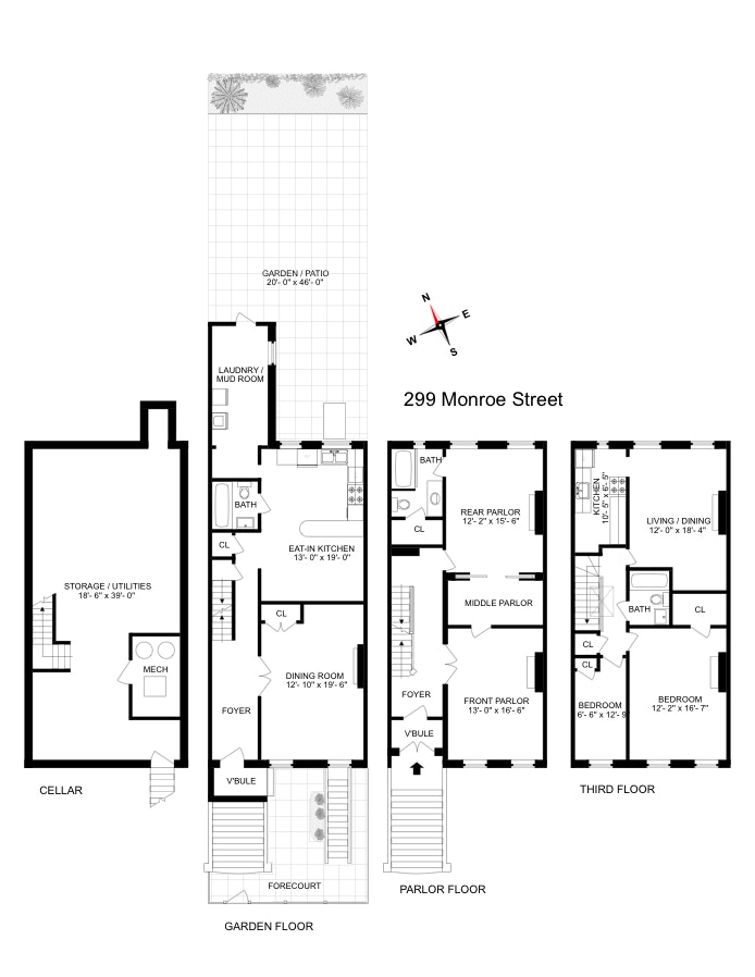 Floorplan for 299 Monroe Street