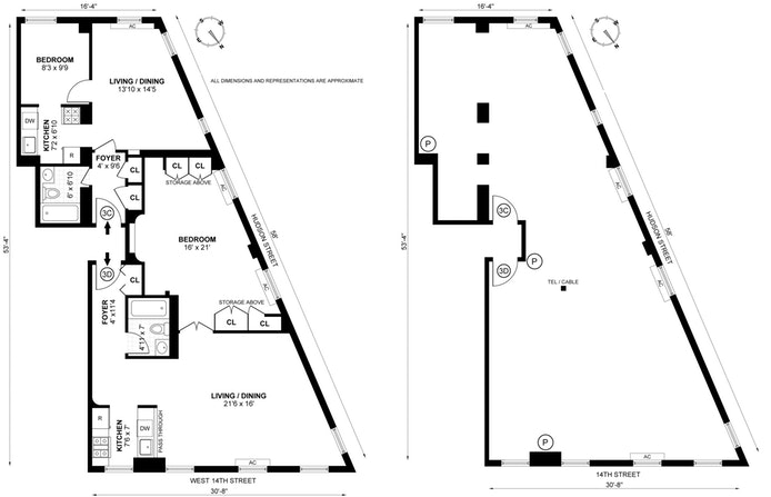 Floorplan for 350 West 14th Street, 3CD