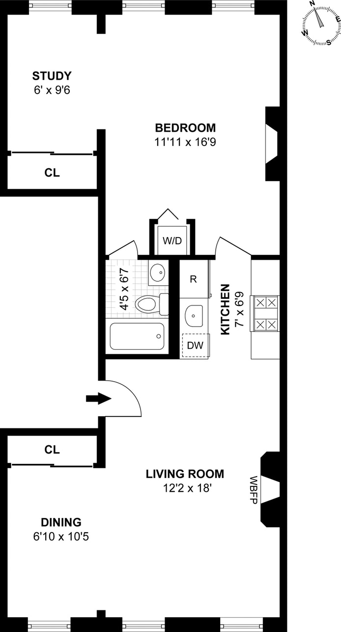 Floorplan for 105 Park Place, 2