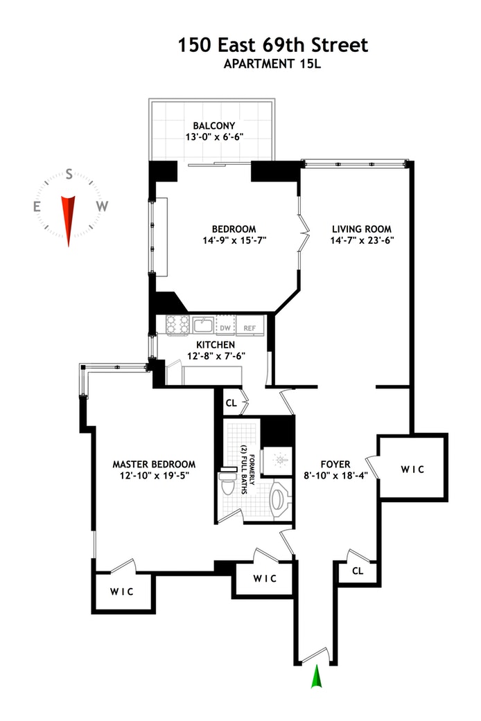 Floorplan for 150 East 69th Street, 15L