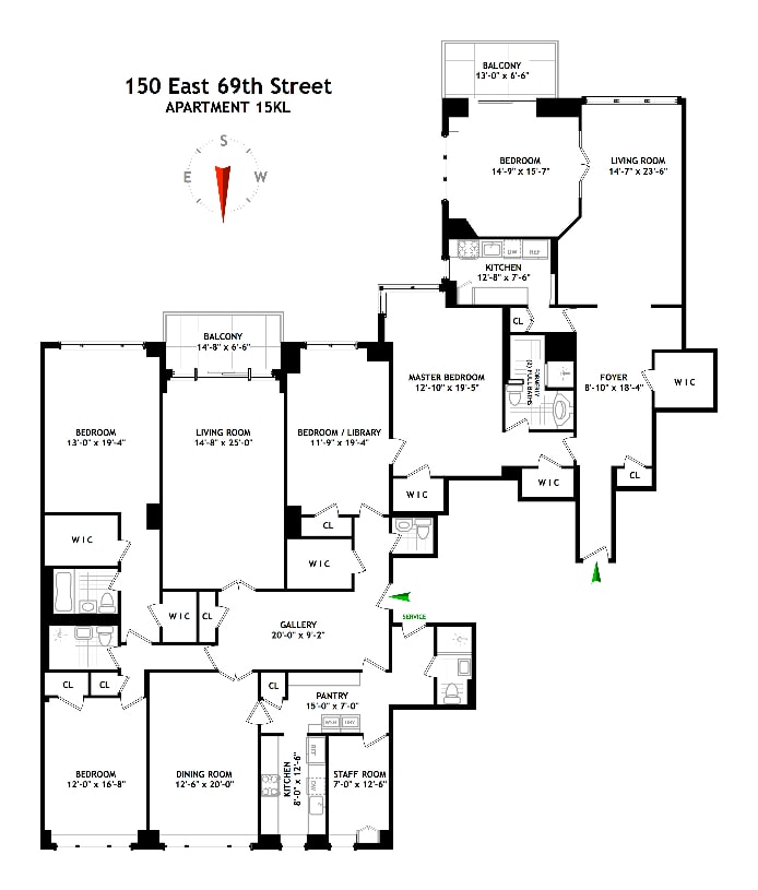 Floorplan for 150 East 69th Street, 15KL