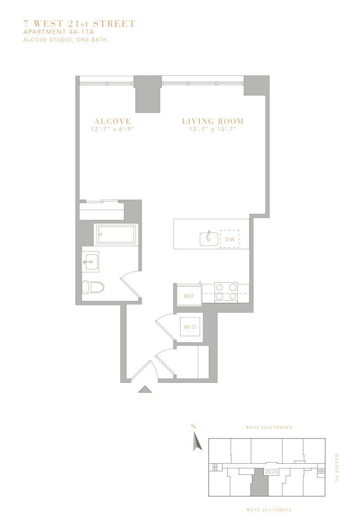 Floorplan for 7 West 21st Street, 4A