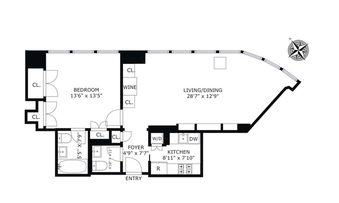 Floorplan for 250 East 54th Street, 17C