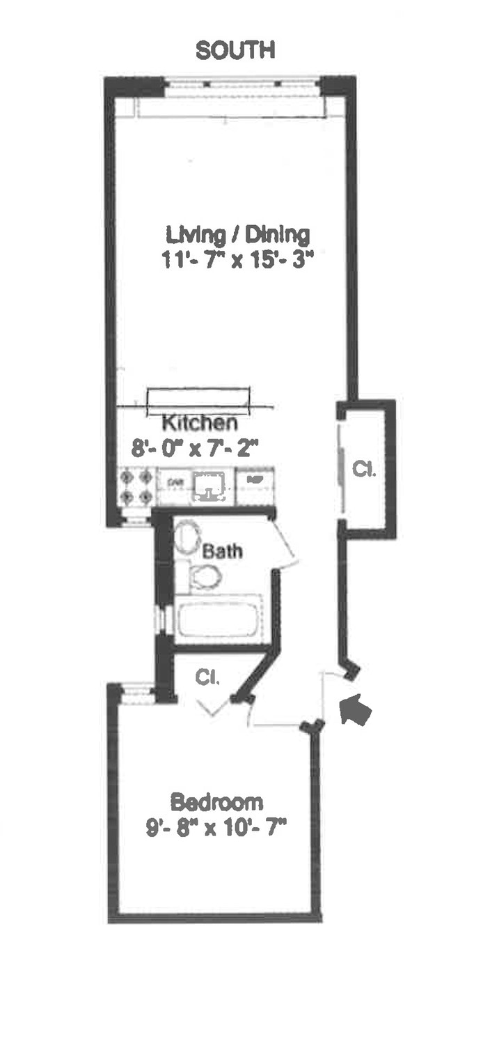 Floorplan for 515 East 88th Street, 2H