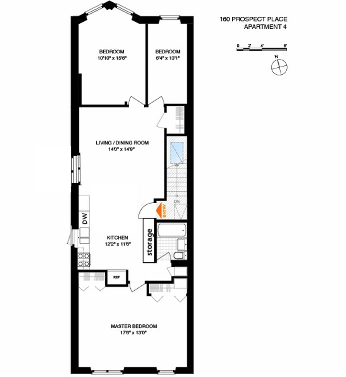 Floorplan for 160 Prospect Place, 4