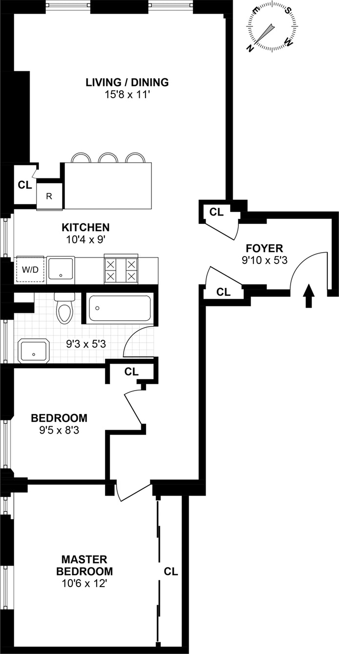 Floorplan for 855 West End Avenue, 4B