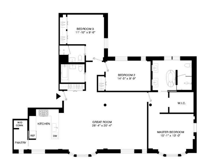 Floorplan for 171 Columbia Heights, 7C