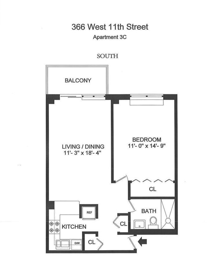 Floorplan for 366 West 11th Street