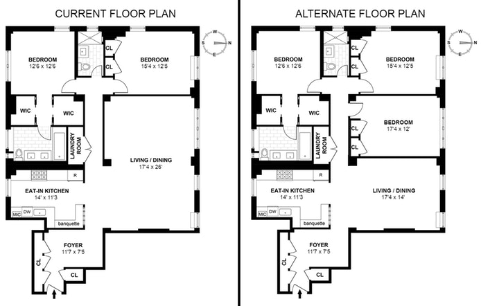 Floorplan for 895 West End Avenue, 10D