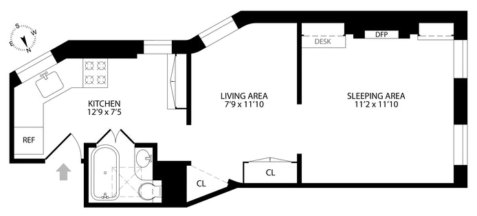 Floorplan for 715 Ninth Avenue, 5RS