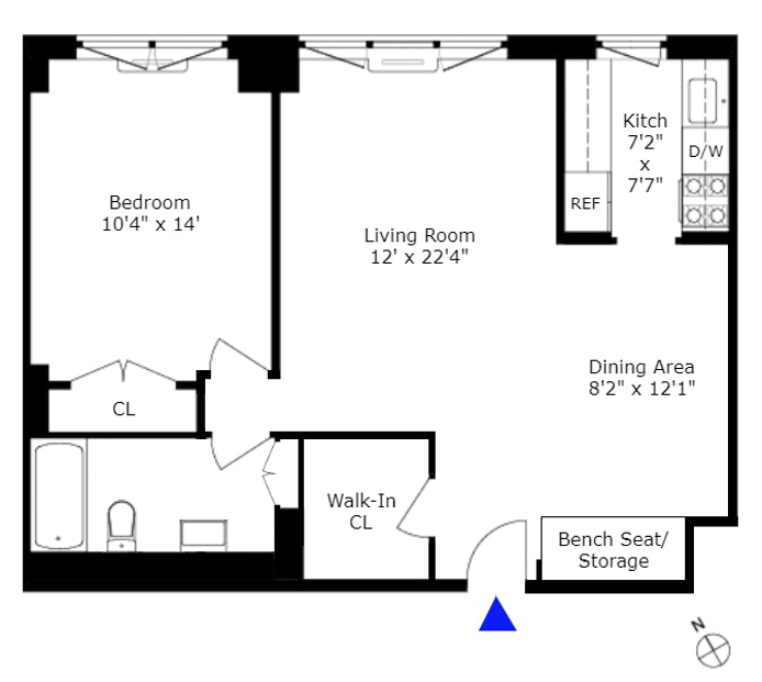 Floorplan for 212 East 47th Street, 20B