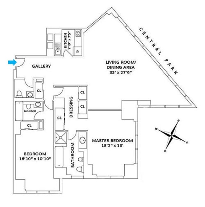 Floorplan for 146 West 57th Street, 36D