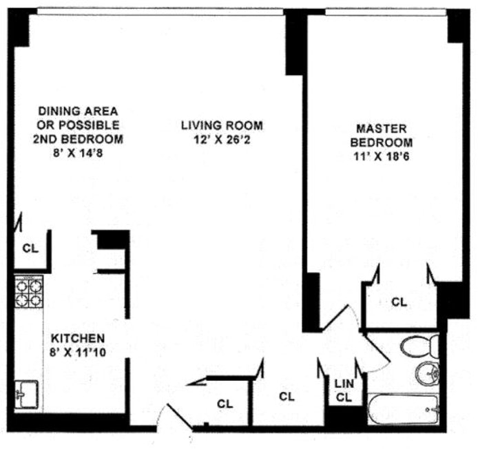 Floorplan for 15 West 72nd Street, 12F