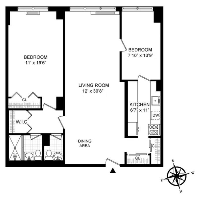 Floorplan for 401 East 74th Street, 10E