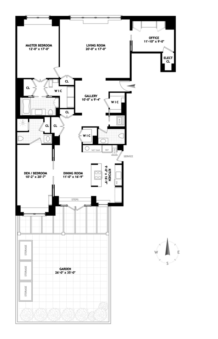 Floorplan for 24 Central Park South, 2W
