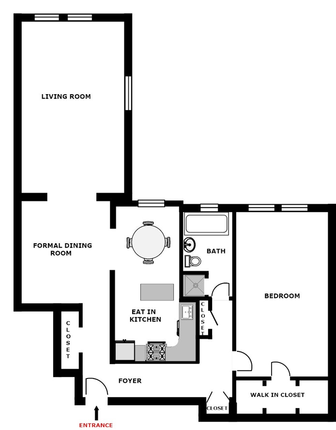 Floorplan for 85 -10 34th Ave