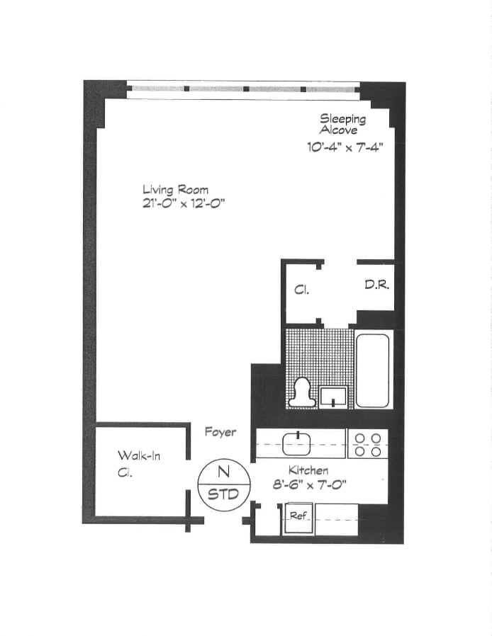 Floorplan for 180 West End Avenue, 18N