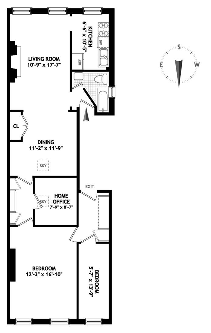 Floorplan for 200 West 10th Street, 3