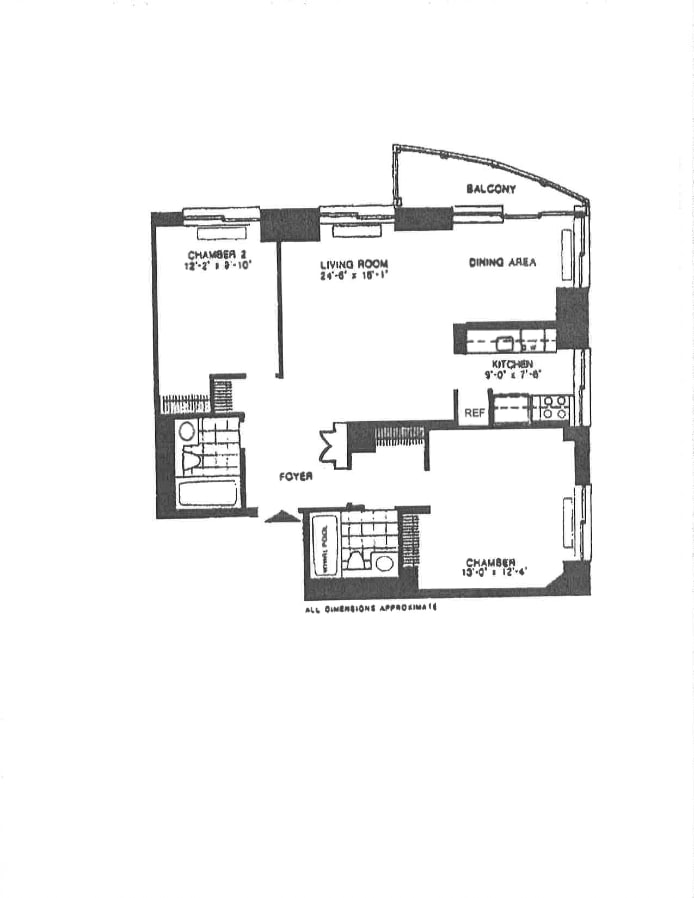 Floorplan for 300 East 85th Street, 1703
