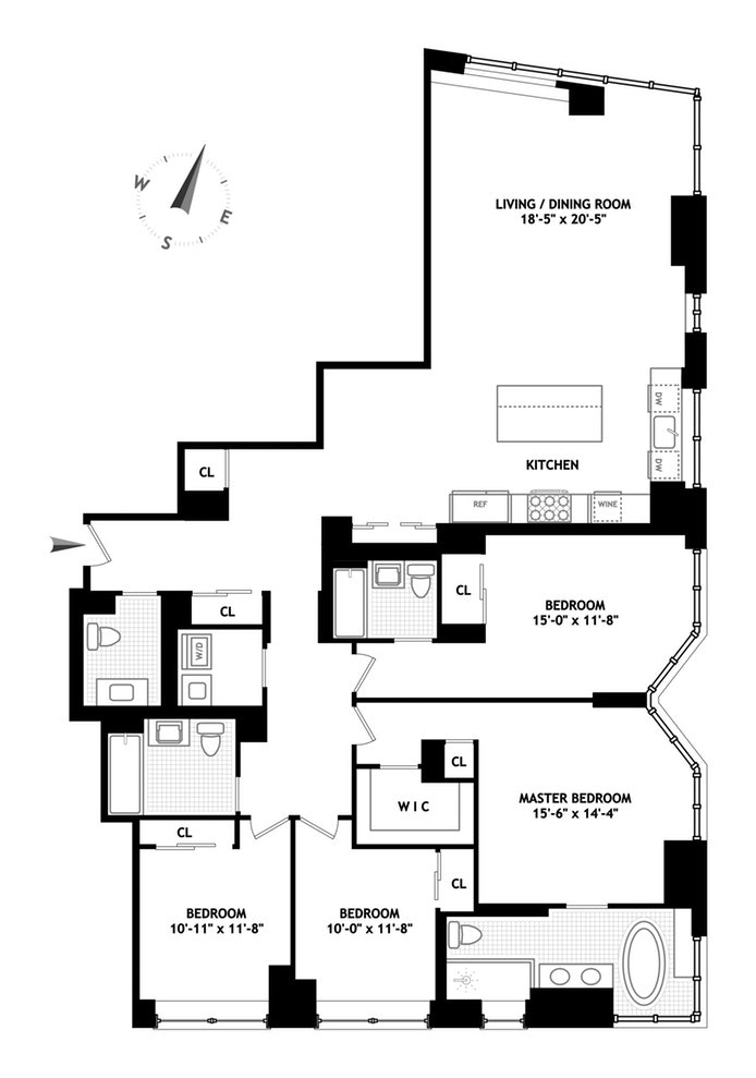 Floorplan for 212 Warren Street, 4L